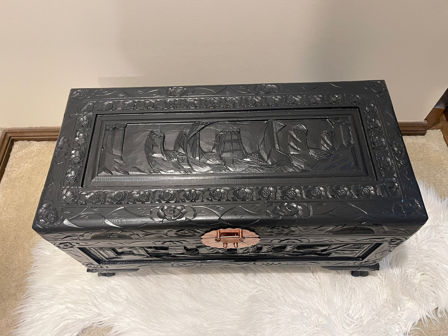 Black camphor chest