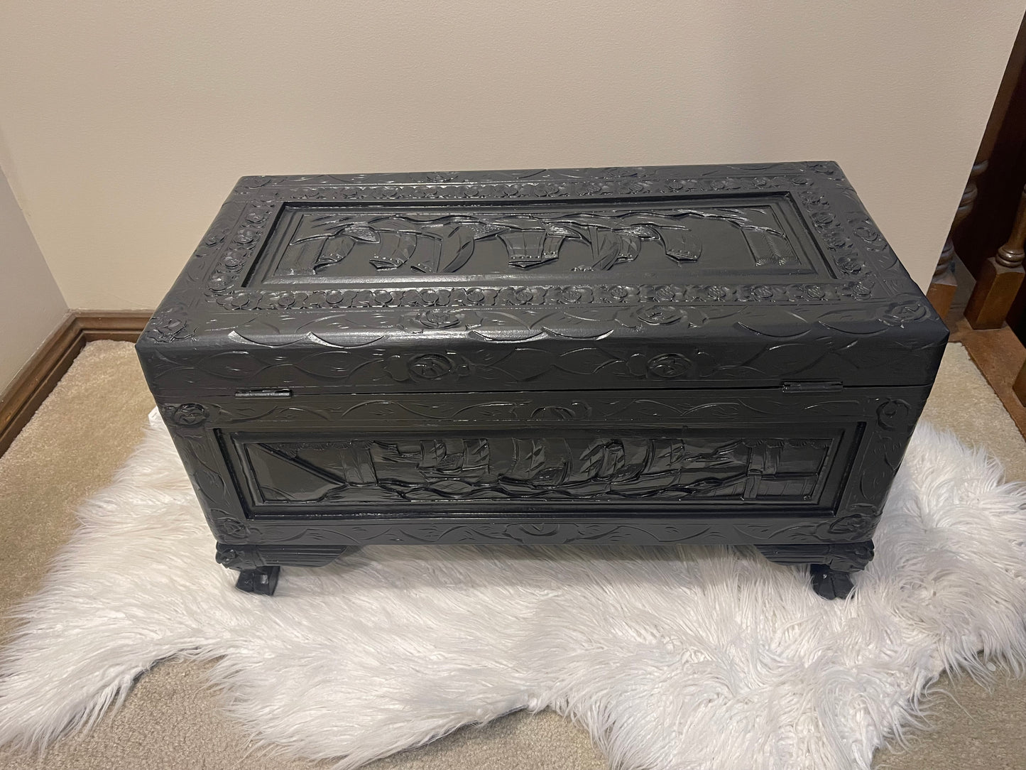 Black camphor chest