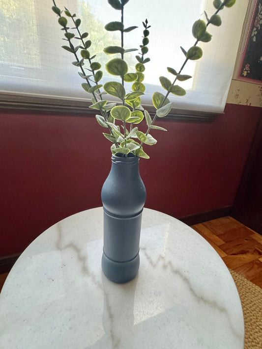 Blue vase with flowers