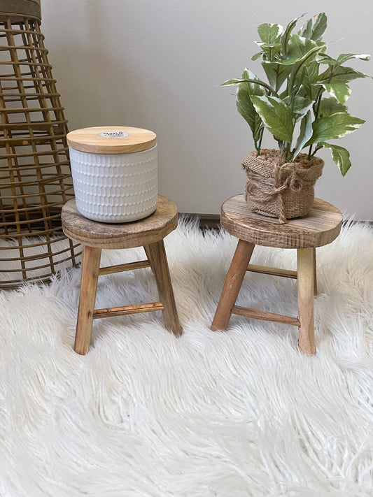 Wood Stool - Natural